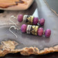Tommy & Rosita Singer Sterling Silver Charoite Bead Dangle Earrings For Women