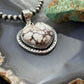 Sterling Silver Southwestern Style Wild Horse Decorated Heart Pendant For Women