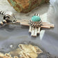 Sterling Silver Southwestern Style Rounded Mohave Turquoise Unisex Zia Pendant