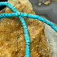 Sterling Silver 4mm Turquoise Disk Beads 17" Necklace For Women