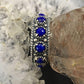 Carolyn Pollack Sterling Silver Lapis Lazuli Eternity Band Ring Size 8 For Women