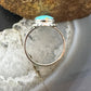 Native American Sterling Silver Oval Blue Ridge Turquoise Ring Size 5 For Women