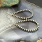 Sterling Silver Southwestern Style 3mm Navajo Pearl Bead Hoop Earrings For Women