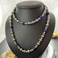 Carolyn Pollack Sterling Silver Decorated 4mm-8mm with Lapis Beads Necklace For Women