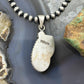 Sterling Silver Southwestern Style Teardrop Golden Hill Turquoise Leaves Pendant For Women #1