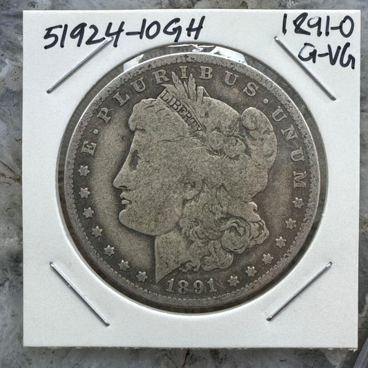 1891-O US 90% Morgan Silver Dollar G-VG #51924-10GH