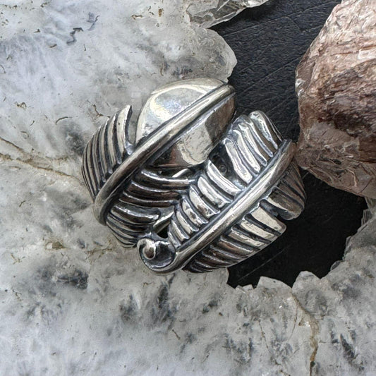 Carolyn Pollack Sterling Silver Wrap Around Feather Ring For Women with Size Variety