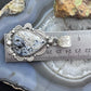 Sterling Silver Southwestern Style Wide Teardrop Dendritic Agate Decorated Pendant For Women