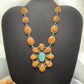 Sterling Silver Southwestern Style Spiny Oyster & Turquoise Cluster Lariat 22" Necklace For Women