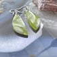 Sterling Silver Half-moon Shape Vesuvianite Slab Dangle Earrings For Women #234