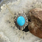 Carolyn Pollack Southwestern Style Sterling Silver Oval Turquoise Decorated Ring For Women
