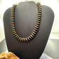 Copper Navajo Pearl Beads Saucer 12 mm Necklace Length 16"-18" For Women