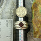 Carolyn Pollack Sterling Silver Faceted Garnet Decorated Ring For Women