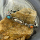Carolyn Pollack Sterling Silver Multi Gemstone Decorated Link Bracelet For Women