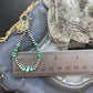 Sterling Silver 3-5mm Navajo Pearl Southwester Style & 4.5mm Turquoise Bead Hoop Earrings For Women