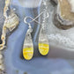 Sterling Silver Teardrop Bumblebee Jasper Slab Dangle Earrings For Women #177