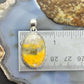 Sterling Silver Southwestern Style Oval Yellow Jasper Pendant For Women #1