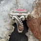 Carolyn Pollack Southwestern Style Sterling Silver Inlay Rhodonite & MOP Ring For Women