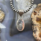 Native American Sterling Silver Oval Pink Conch Decorated Pendant For Women