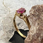 14K Yellow Gold Diamonds & Rubies Ring Size 5.25 For Women