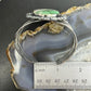 Sterling Silver Southwestern Style Large Oval Variscite Decorated Bracelet For Women