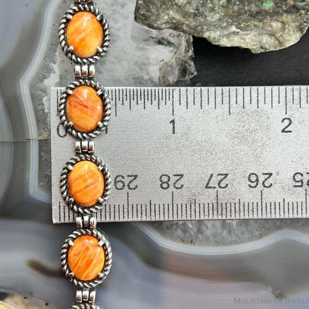 Carolyn Pollack Sterling Silver Spiny Oyster Decorated Link Bracelet For Women