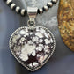 Sterling Silver Southwestern Style Wild Horse Heart Pendant For Women #1