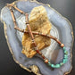 Southwestern Style 4.5-6mm Copper Navajo Pearl,Cylinder&Turquoise Beads Necklace