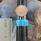 Native American Sterling Silver Blue Ridge Turquoise Graduated Band Ring Size 7