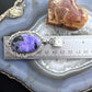 Sterling Silver Southwestern Style Large Oval Charoite Decorated Pendant For Women