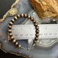 Copper 8mm Navajo Pearl Beads 6.75" Bracelet For Women