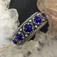 Carolyn Pollack Sterling Silver Lapis Lazuli Eternity Band Ring Size 8 For Women