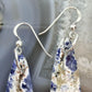 Sterling Silver Teardrop Sodalite Slab Dangle Earrings For Women #504