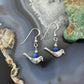 Carolyn Pollack Southwestern Style Sterling Silver Bird with Lapis Bead Dangle Earrings For Women
