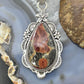 Sterling Silver Southwestern Style Peanut Obsidian Decorated Pendant For Women
