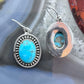 Sterling Silver Southwestern Style Turquoise Decorated Dangle Earrings For Women