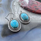 Sterling Silver Southwestern Style Turquoise Decorated Dangle Earrings For Women