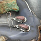 Sterling Silver Southwestern Style Teardrop Rhodochrosite Dangle Earrings For Women