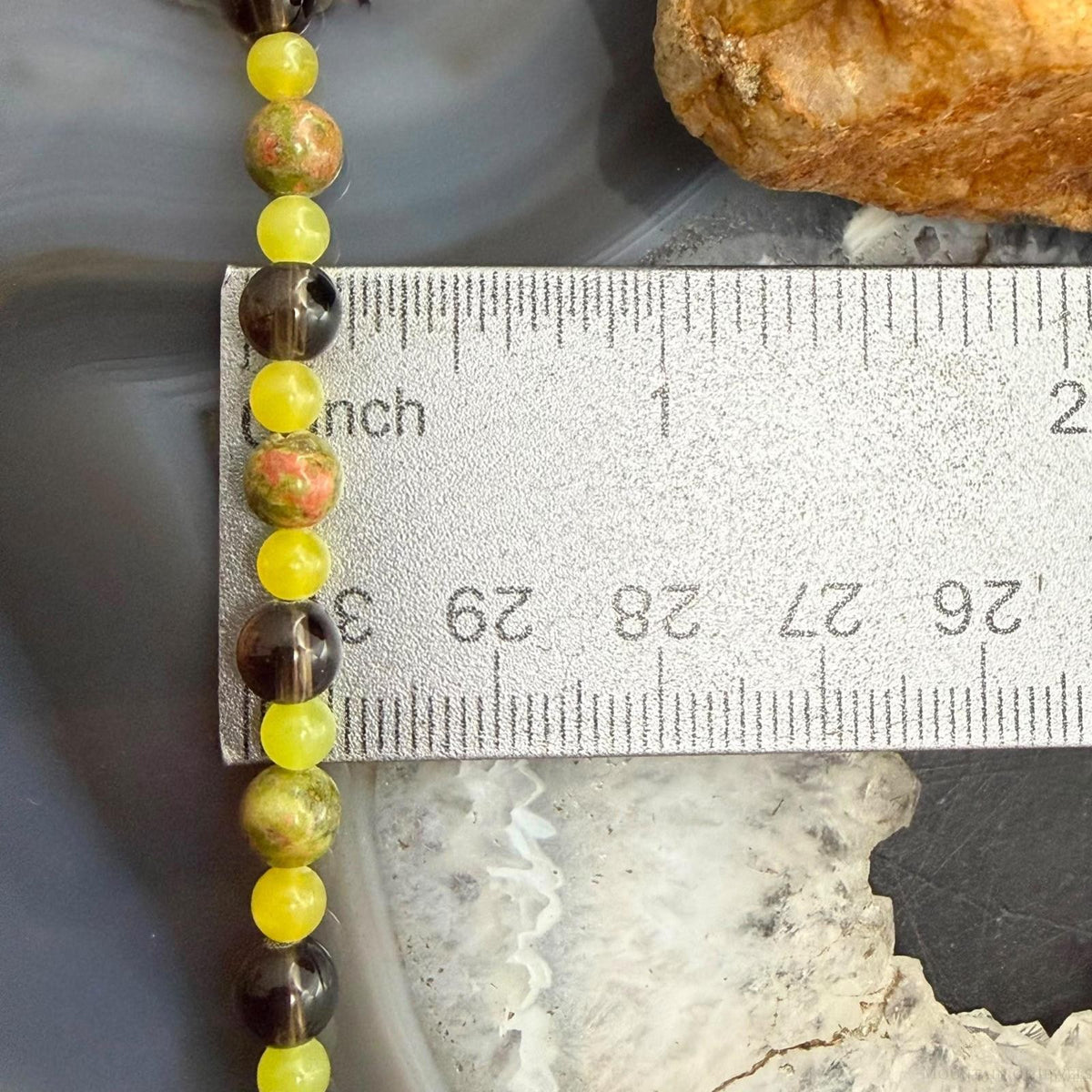 Carolyn Pollack Sterling Silver Smoky Quartz,Serpentine,Prehnite 24" Necklace For Women