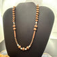Southwestern Style 4.5-9mm Copper Navajo Pearl & Cylinder w/Freshwater Pearl 20" Necklace For Women