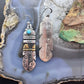 Tommy & Rosita Singer Sterling Silver & Gold Filled Turquoise Feather Dangle Earrings For Women