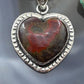 Sterling Silver Southwestern Style Seam Agate Heart Decorated Pendant For Women