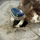 Sterling Silver Southwestern Style Teardrop Azurite Ring Size 10.5 For Women