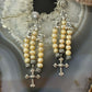 Carolyn Pollack Sterling Silver Mother Of Pearl & Cross Chandelier Earrings For Women