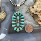 Sterling Silver Southwestern Style Turquoise Decorated Cluster Pendant For Women