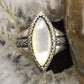 Carolyn Pollack Sterling  Silver Marquise Moonstone Decorated Ring Size 8.25 For Women