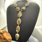 Sterling Silver Southwestern Style Montezuma Turquoise Lariat 25.5" Necklace For Women