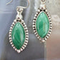 Sterling Silver Southwestern Style Marquise Malachite Dangle Earrings For Women