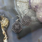 Sterling Silver Lattice Floral Design Dangle Earrings For Women