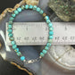 Sterling Silver Faceted Turquoise Beads 7.5" Bracelet For Women